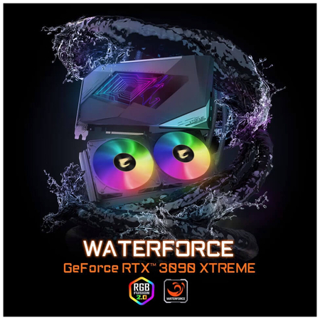 Κάρτα Γραφικών VGA Video Grapchic Card 24GB Gigabyte GeForce RTX 3090 Aorus XTREME WATERFORCE 24G GDDR6X 2xHDMI 3xDP (RetaiL)