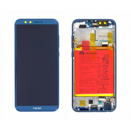 Γνήσιο Original Huawei Honor 9 Lite Dual Sim (LLD-L31 LLD-AL00 LLD-AL10 LLD-TL10,LLD-L31A) Lcd Screen Display Οθόνη + Touch Screen Digitizer Μηχανισμός Αφής + Πλαίσιο Frame Bezel  02351SNQ Blue