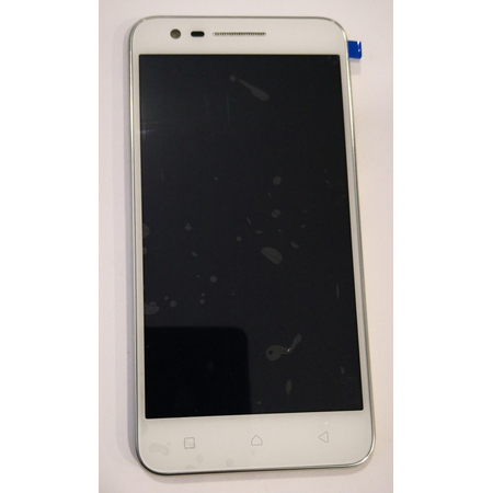 Γνήσια Original Lenovo Vibe C2 K10A40 Lcd Οθόνη Display + Touch Screen Digitizer Μηχανισμός Αφής + Middle Frame Σασί Πλαίσιο Original Quality AAA White
