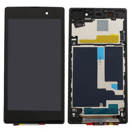 HQ Sony Xperia Z1 L39H c6902 c6903 C6906 L39H LCD Display Screen Οθόνη + Touch Screen Digitizer Μηχανισμός Αφής + Πλαίσιο Frame Black Μαύρο