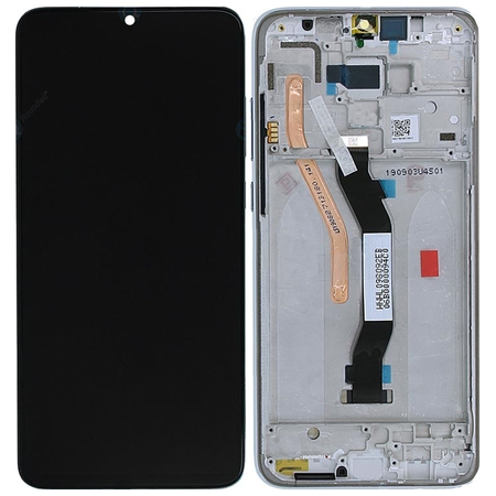 HQ OEM Συμβατή Xiaomi Redmi Note 8 Pro, Note8 Pro Lcd Screen Display Οθόνη + Touch Screen Digitizer Μηχανισμός Αφής + Πλαίσιο Frame White (Grade AAA+++)