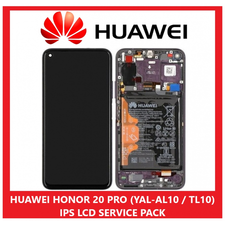 Γνήσιο Original Huawei Honor 20 Pro, Honor20 Pro (YAL-AL10 / TL10), IPS LCD SCREEN DISPLAY ΟΘΟΝΗ + TOUCH SCREEN DIGITIZER ΜΗΧΑΝΙΣΜΟΣ ΑΦΗΣ + BATTERY ΜΠΑΤΑΡΙΑ 02352VKJ BLACK (SERVICE PACK BY HUAWEI)