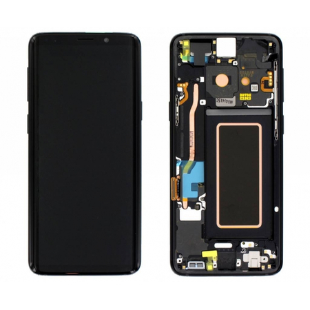 Γνήσια Original Samsung Galaxy S9 Plus SM-G965F G965 Οθόνη LCD Display Screen + Touch Screen DIgitizer Μηχανισμός Αφής + Frame Πλαίσιο Black GH97-21691A