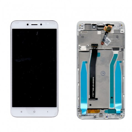 Γνήσια Original Xiaomi Redmi 4x LCD Display Οθόνη + Touch Screen Digitizer Μηχανισμός Αφής + Frame Πλαίσιο White (Service Pack By Xiaomi)