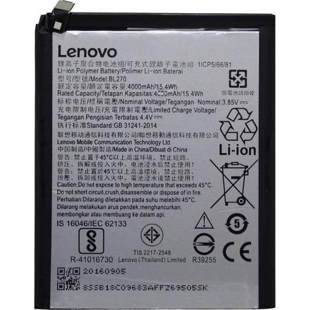 Γνήσια Original Lenovo K6 Note K53A48 / K6 plus K53B36 Battery Μπαταρία 4000mAh Li-Pol (Bulk) BL270
