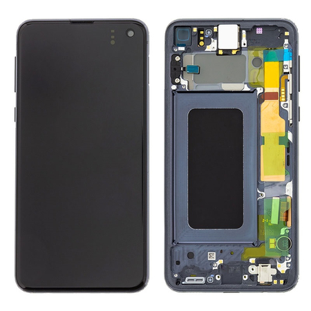 Γνήσια Original Samsung Galaxy S10e , SM-G970F G970 Οθόνη LCD Display Screen + Touch Screen DIgitizer Μηχανισμός Αφής + Frame Πλαίσιο Black GH82-18852A