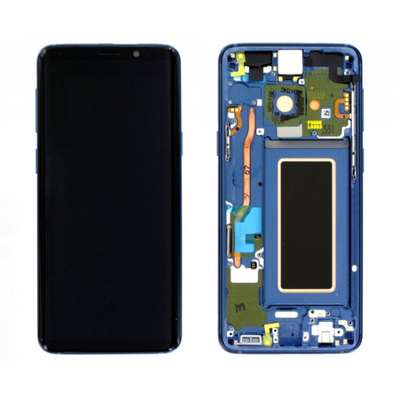Γνήσια Original Samsung Galaxy s9 G960F Οθόνη LCD Display Screen + Touch Screen DIgitizer Μηχανισμός Αφής + Frame Πλαίσιο GH97-21696D Blue