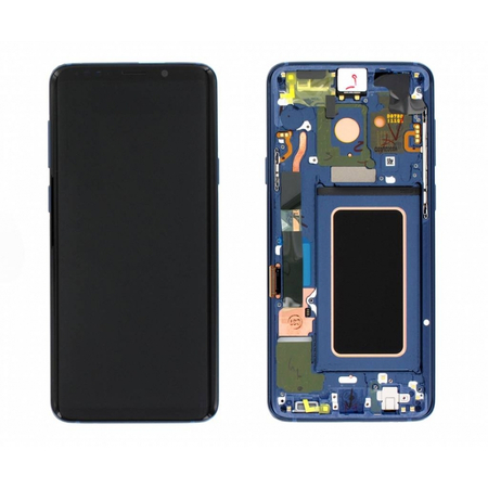 Γνήσια Original Samsung Galaxy S9 Plus SM-G965F G965 Οθόνη LCD Display Screen + Touch Screen DIgitizer Μηχανισμός Αφής + Frame Πλαίσιο Coral Blue GH97-21691D