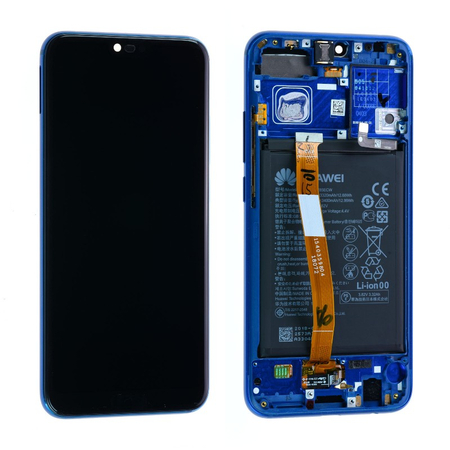 Γνήσιο Original Huawei Honor 10 COL-L29 Lcd Screen Display Οθόνη + Touch Screen Digitizer Μηχανισμός Αφής + Πλαίσιο Frame Bezel Blue 02351XBP