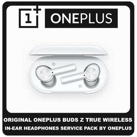 Γνήσιο Original OnePlus Buds Z True Wireless Earbuds Headphones Ασύρματα Ακουστικά 5481100053 White Άσπρο (Service Pack by OnePlus)
