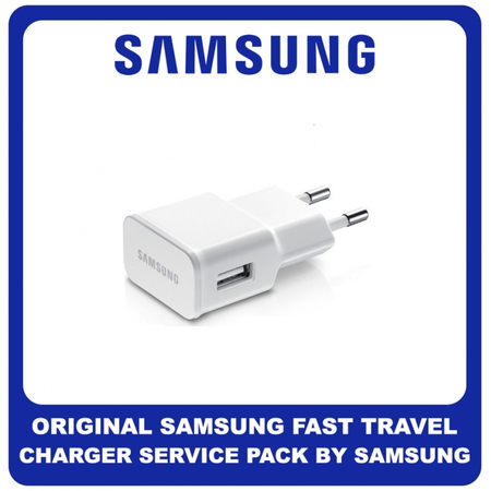 Original Γνήσιο Samsung Fast Travel Charger 5V 2A (2000MA) 15W Φορτιστής Ταξιδιού White Άσπρο EP-TA200EWE GH44-03049A​ (Service Pack by Samsung)