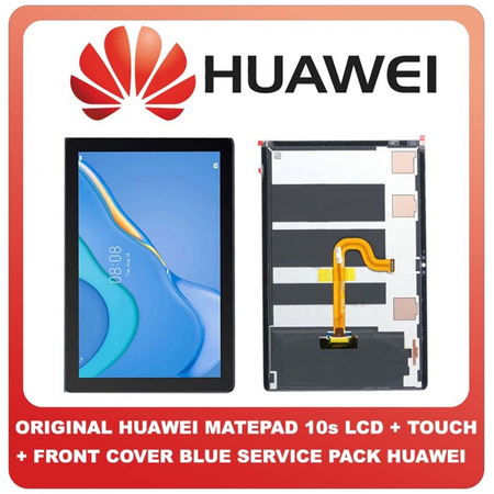 Γνήσιο Original Huawei MatePad T10s (AGS3-W09 AGS3-L09) LCD Display Screen Οθόνη + Touch Screen DIgitizer Μηχανισμός Αφής + Front Cover Μπροστινό Κάλυμμα Deepsea Blue Μπλε 02353UJN ​(Service Pack By Huawei)