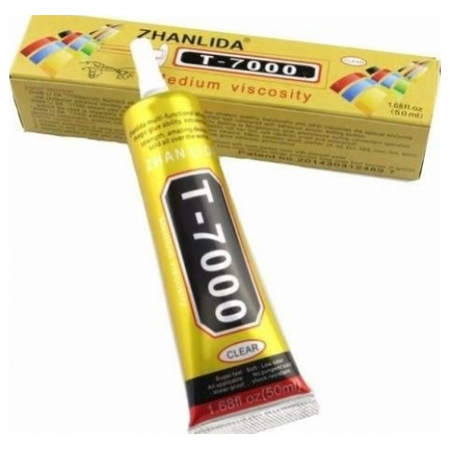 Zhanlida T-7000 T7000 Glue Display Installation Adhesive 50ml Ειδική Αδιάβροχη Κόλλα για Συγκόλληση Οθόνης σε κινητά τηλέφωνα και Tablet Black Μαύρο 8596311115967