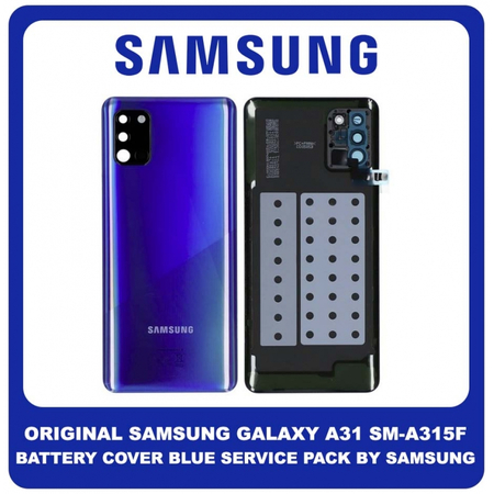 Original Γνήσιο Samsung Galaxy A31 A315 SM-A315F Battery Cover Prism Crush Blue Καπάκι Μπαταρίας Μπλε GH82-22338D (Service Pack By Samsung)