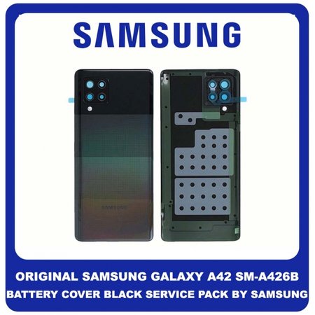 Original Γνήσιο Samsung Galaxy A42 5G A426 SM-A426B Battery Cover Prism Dot Black Καπάκι Μπαταρίας Μαύρο GH82-24378A (Service Pack By Samsung)