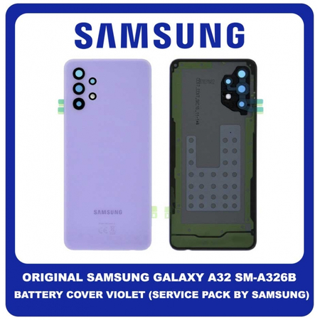Original Γνήσιο Samsung Galaxy A32 5G A326 SM-A326B Battery Cover Violet Καπάκι Μπαταρίας Μωβ GH82-25080D (Service Pack By Samsung)