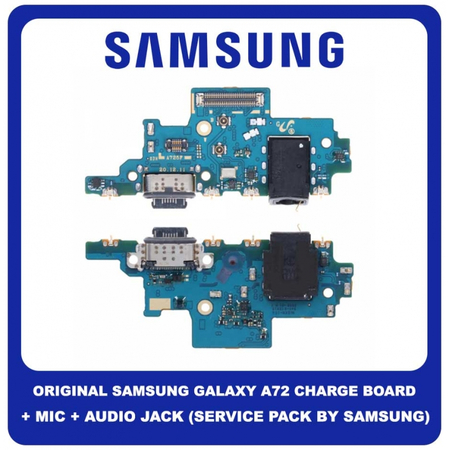 Γνήσιο Original Samsung Galaxy A72 4G A725 SM-A725F SM-A725F/DS / 5G A726 SM-A726F SM-A726F/DS USB Charging Board Καλωδιοταινία Φόρτισης + Microphone Μικρόφωνο + Audio Jack Θύρα Ακουστικών GH96-14128A (Service Pack By Samsung)