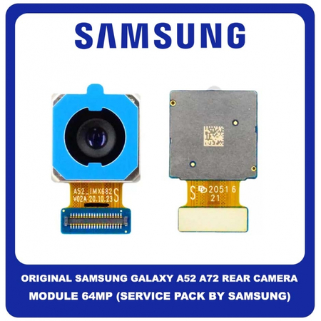 Γνήσιο Original Samsung Galaxy A52 5G A525 A526 SM-A525F SM-A526B / A72 A725 A726 SM-A725F SM-A726B Rear Camera Module 64MP Πίσω Κάμερα GH96-14157A (Service Pack By Samsung)