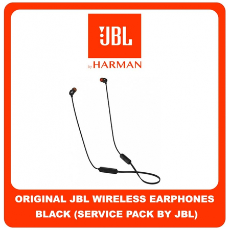 Γνήσιο Original JBL Tune 115BT In-Ear Headphones Earphones JBL T115BT Bluetooth Handsfree Ασύρματα Ακουστικά Μικρόφωνο Με Καλώδιο Λαιμού Black Μαύρο (Service Pack by JBL)