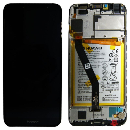 ΓΝΗΣΙΟ ORIGINAL HUAWEI HONOR 7A (AUM-L29B, AUM-L29A, AUM-L01) LCD SCREEN DISPLAY ΟΘΟΝΗ + TOUCH SCREEN DIGITIZER ΜΗΧΑΝΙΣΜΟΣ ΑΦΗΣ + ΠΛΑΙΣΙΟ FRAME BEZEL 02351WDU BLACK