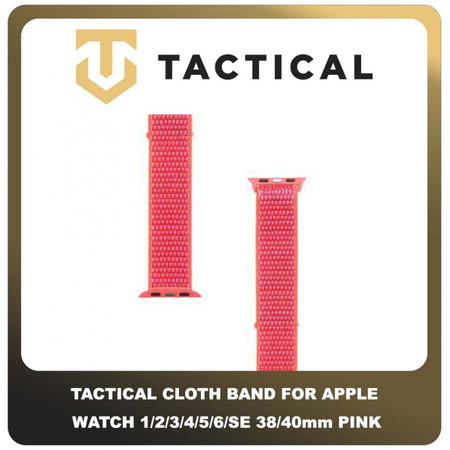 Original Γνήσιο Tactical 533 Cloth Band 38mm / 40mm Replacement For Apple Watch 1 , 2 , 3 , 4 , 5 , 6 , SE Smartwatch Bracelet Strap Λουράκι Ζώνη Νάιλον Ύφασμα Με Velcro Για Ρολόι Pink Ροζ