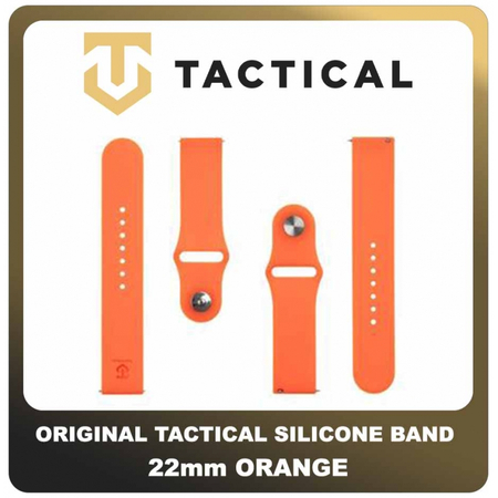 Original Γνήσιο Tactical 613 Silicone Band 22mm Smartwatch Bracelet Strap Λουράκι Ζώνη Σιλικόνης Για Ρολόι Orange Πορτοκαλί
