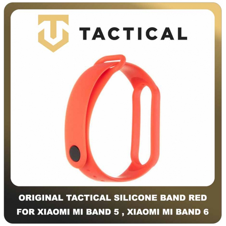 Original Γνήσιο Tactical 656 Silicone Band for Xiaomi Mi Band 5 , Xiaomi Mi Band 6 Smartwatch Bracelet Strap Λουράκι Ζώνη Σιλικόνης Για Ρολόι Red Κόκκινο