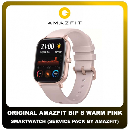 Original Γνήσιο Amazfit Bip S Warm Pink A1821 Smartwatch Smart Band Ρολόι 1.28'' Ροζ (Service Pack By Amazfit)