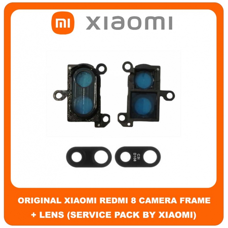 Original Γνήσιο Xiaomi Redmi 8 Redmi8 (M1908C3IC, MZB8255IN, M1908C3IG, M1908C3IH) Rear Back Camera Frame Πίσω Πλαίσιο Κάμερας + Lens Τζαμάκι Κάμερας (Service Pack By Xiaomi)