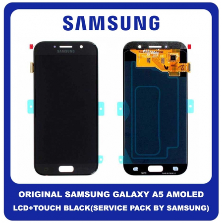 Γνήσια Original Samsung Galaxy A5 2017 SM-A520F A520 Amoled Οθόνη LCD Display Screen + Touch Screen Μηχανισμός Οθόνης Αφής Black GH97-19733A
