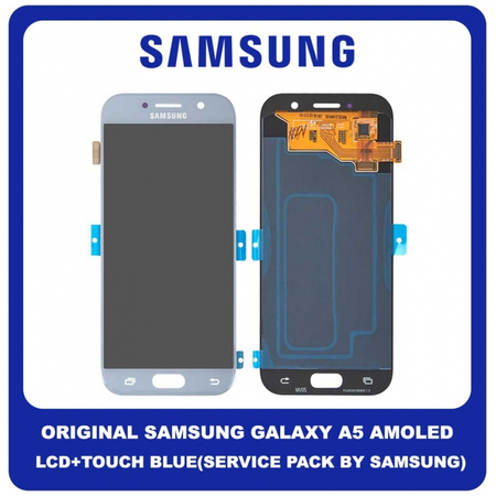 Γνήσια Original Samsung Galaxy A5 2017 SM-A520F A520 Οθόνη LCD + Touch Screen Μηχανισμός Οθόνης Αφής Blue GH97-19733C