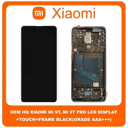 HQ OEM Xiaomi Mi 9T M1903F10G Mi9T PRO M1903F11G OLED LCD Display Screen Οθόνη + Touch Screen Digitizer Μηχανισμός Αφής + Frame Πλαίσιο Black Μαύρο (Grade AAA+++)