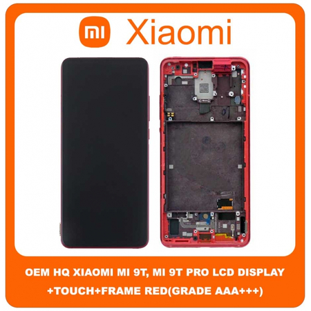 HQ OEM Xiaomi Mi 9T M1903F10G Mi9T PRO M1903F11G OLED LCD Display Screen Οθόνη + Touch Screen Digitizer Μηχανισμός Αφής + Frame Πλαίσιο Red Κόκκινο (Grade AAA+++)