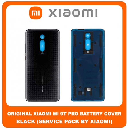 Original Γνήσιο Xiaomi Mi 9T Pro , Mi9T Pro (M1903F11G) Rear Back Battery Cover Πίσω Κάλυμμα Καπάκι Μπαταρίας Black Μαύρο (Service Pack By Xiaomi)