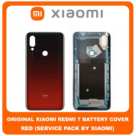 Original Γνήσιο Xiaomi Redmi 7 Redmi7 (M1810F6LG, M1810F6LH, M1810F6LI) Rear Back Battery Cover Πίσω Κάλυμμα Καπάκι Μπαταρίας Red Κόκκινο (Service Pack By Xiaomi)