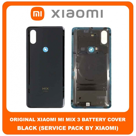 Original Γνήσιο Xiaomi Mi Mix 3 Mix3 (M1810E5A) Rear Back Battery Cover Πίσω Κάλυμμα Καπάκι Μπαταρίας Black Μαύρο (Service Pack By Xiaomi)