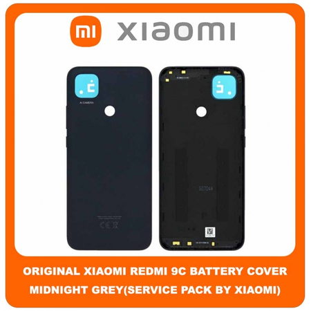 Original Γνήσιο Xiaomi Redmi 9C Redmi9C (M2006C3MG, M2006C3MT) Rear Back Battery Cover Πίσω Κάλυμμα Καπάκι Μπαταρίας Grey Γκρι (Service Pack By Xiaomi)