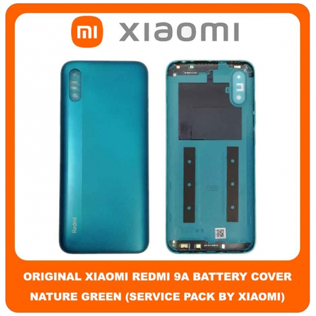 Original Γνήσιο Xiaomi Redmi 9A Redmi9A (M2006C3LG, M2006C3LI, M2006C3LC, M2004C3L) Rear Back Battery Cover Πίσω Κάλυμμα Καπάκι Μπαταρίας Green Πράσινο (Service Pack By Xiaomi)
