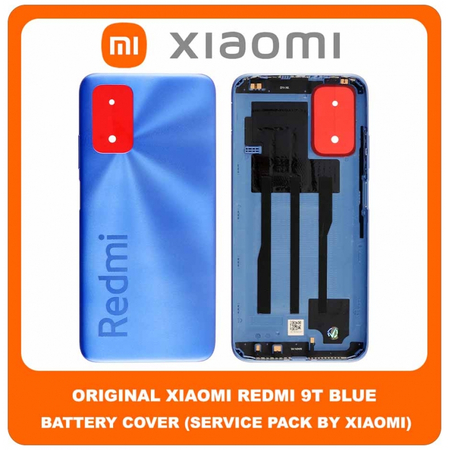Original Γνήσιο Xiaomi Redmi 9T , Redmi9T (J19S, M2010J19SG, M2010J19SY) Rear Back Battery Cover Πίσω Κάλυμμα Καπάκι Μπαταρίας Blue Μπλε (Service Pack By Xiaomi)