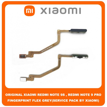 Original Γνήσιο Xiaomi Redmi Note 9S Note9S (M2003J6A1G) Fingerprint Sensor Flex Καλωδιοταινία Αισθητήρας Δακτυλικού Αποτυπώματος Grey Γκρι (Service Pack By Xiaomi)