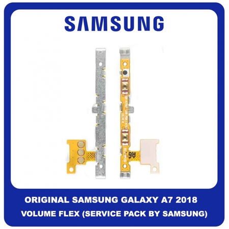 Original Γνήσιο Samsung Galaxy A7 2018 A750F (SM-A750F/DS, SM-A750FN/DS) Volume Key Flex Cable Button Καλωδιοταινία Κουμπιών Έντασης Ήχου GH59-14966A (Service Pack By Samsung)