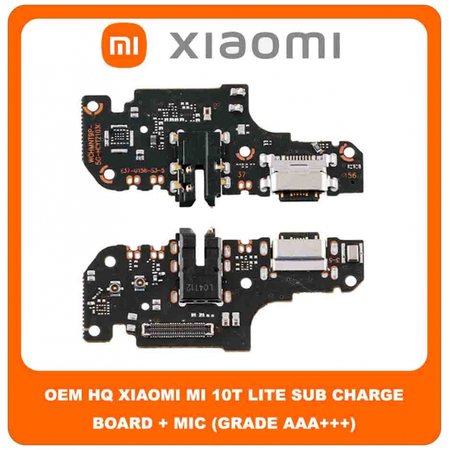 OEM HQ Xiaomi Mi 10T Lite 5G, Mi10T Lite 5G (M2007J17G) Redmi Note 9 Pro 5G Note9 Pro 5G (M2007J17C) Καλωδιοταινία Φόρτισης SUB Charging Board (Charge Connector Dock Flex) + Mic Μικρόφωνο (Premium A+)