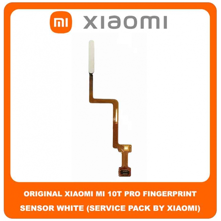 Original Γνήσιο Xiaomi Mi 10T 5G (M2007J3SY) , Mi10T Pro (M2007J3SG, M2007J3SP, M2007J3SI) Fingerprint Flex Sensor Καλωδιοταινία Αισθητήρας Δακτυλικού Αποτυπώματος White Άσπρο (Service Pack By Xiaomi)