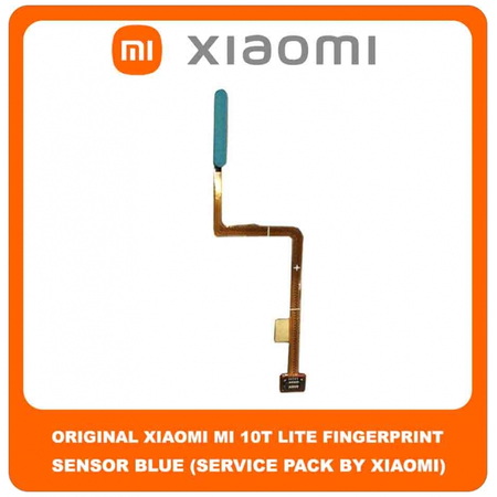 Original Γνήσιο Xiaomi Mi 10T Lite , Mi10T Lite 5G (M2007J17G) Fingerprint Flex Sensor Καλωδιοταινία Αισθητήρας Δακτυλικού Αποτυπώματος Blue Μπλε (Service Pack By Xiaomi)