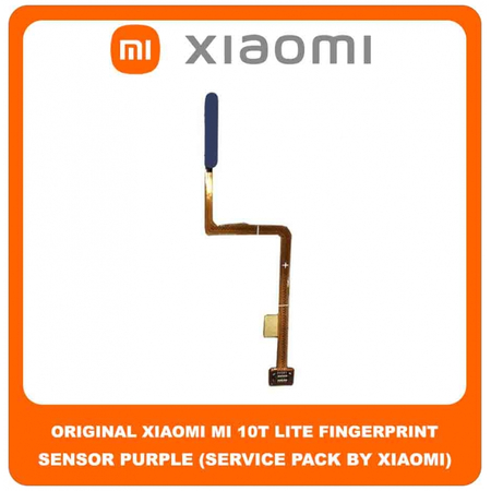 Original Γνήσιο Xiaomi Mi 10T Lite , Mi10T Lite 5G (M2007J17G) Fingerprint Flex Sensor Καλωδιοταινία Αισθητήρας Δακτυλικού Αποτυπώματος Purple Μωβ (Service Pack By Xiaomi)