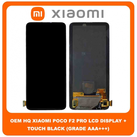 OEM HQ Xiaomi Poco F2 Pro M2004J11G AMOLED LCD Display Assembly Screen Οθόνη + Touch Screen Digitizer Μηχανισμός Αφής Black Μαύρο (Grade AAA+++)