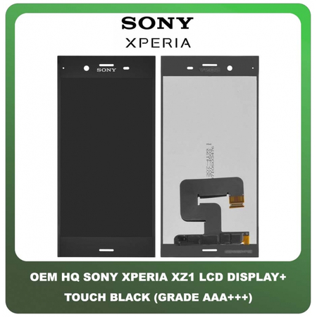 OEM HQ Sony Xperia XZ1 , XZ 1 (G8341, G8342, F8341, F8342, G8343, SOV36, SO-01K) IPS LCD Display Screen Assembly Οθόνη + Touch Screen Digitizer Μηχανισμός Αφής Black Μαύρο (Grade AAA+++)
