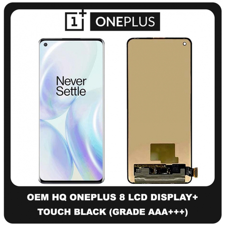OEM HQ Oneplus 8 Oneplus8 (IN2013, IN2017, IN2010, IN2019) Fluid AMOLED LCD Display Screen Assembly Οθόνη + Touch Screen Digitizer Μηχανισμός Αφής Black Μαύρο (Grade AAA+++)
