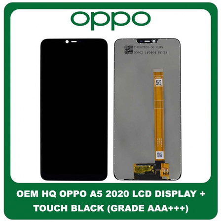 OEM HQ Oppo A3s A 3s (CPH1803, CPH1853, CPH1805) IPS LCD Display Assembly Screen Οθόνη + Touch Screen Digitizer Μηχανισμός Αφής Black Μαύρο (Grade AAA+++)