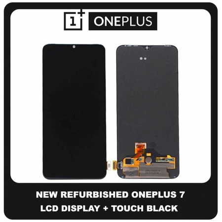New Refurbished Oneplus 7 Oneplus7 (GM1901, GM1900, GM1905, GM1903) Optic AMOLED LCD Display Screen Assembly Οθόνη + Touch Screen Digitizer Μηχανισμός Αφής Black Μαύρο